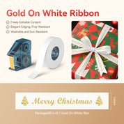 Silk Ribbon Gold On White Ribbon