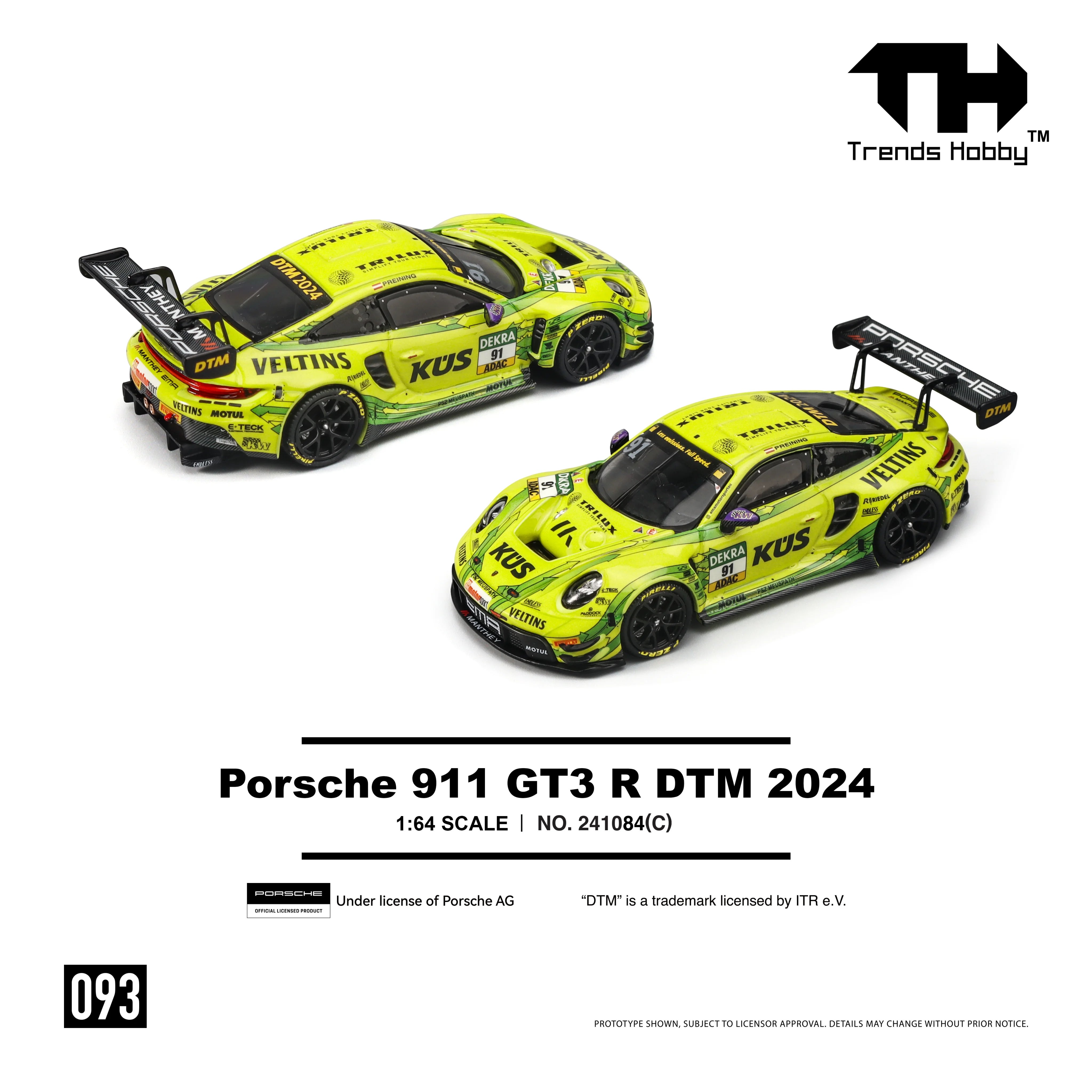 潮流爱好 - 保时捷 911 GT3 R DTM 2024 NO.91