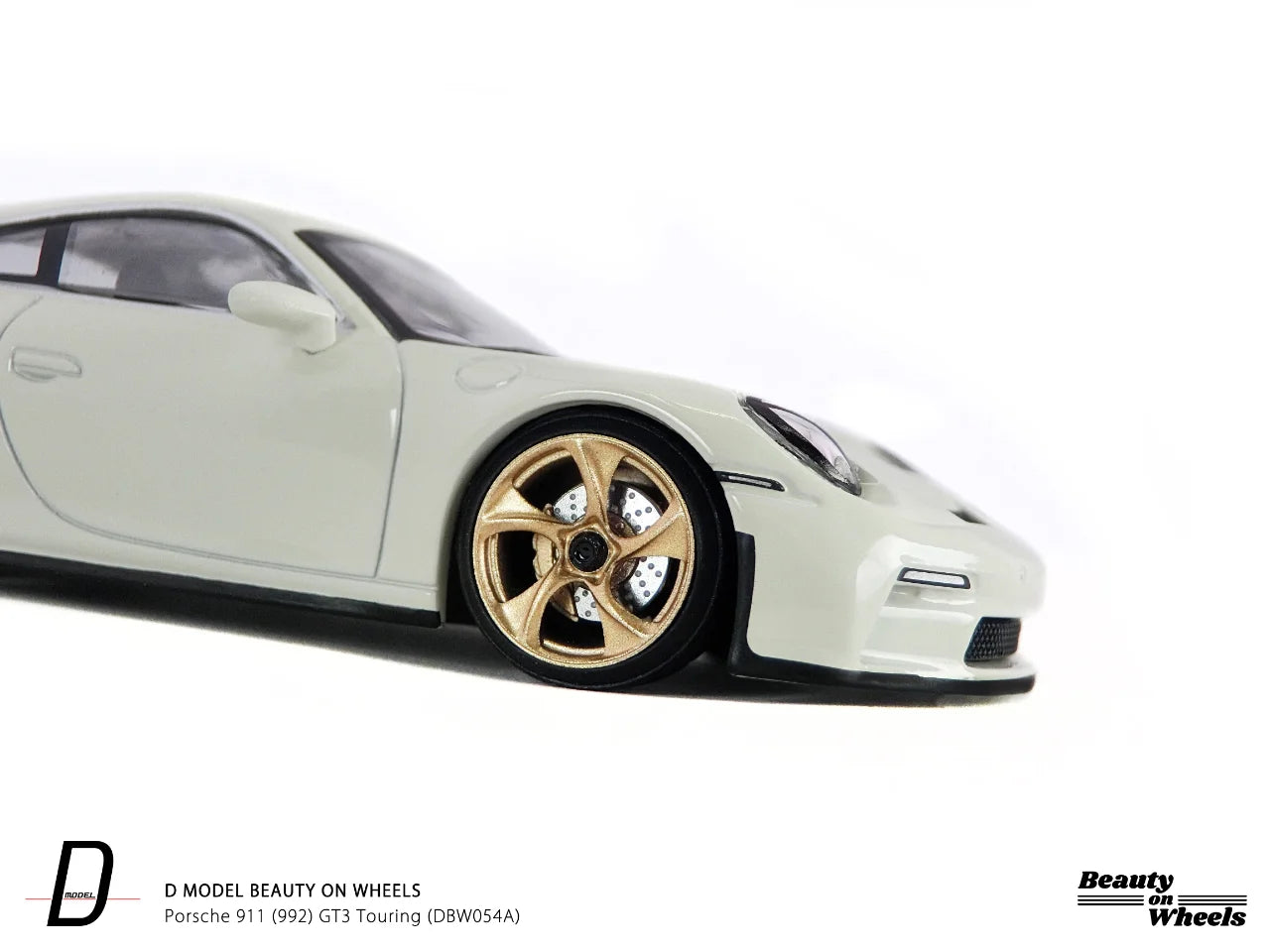 1:64 Porsche 911 (992) GT3 Touring, White D MODEL BEAUTY ON WHEELS