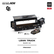POP RACE 1/64 LBWK TRUCK - BLACK NEW TOOLING