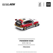 POP RACE 1/64 - PANDEM EG6 WHITE/RED