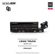 POP RACE 1/64 LBWK TRUCK - BLACK NEW TOOLING