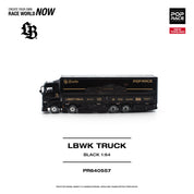 POP RACE 1/64 LBWK TRUCK - BLACK NEW TOOLING