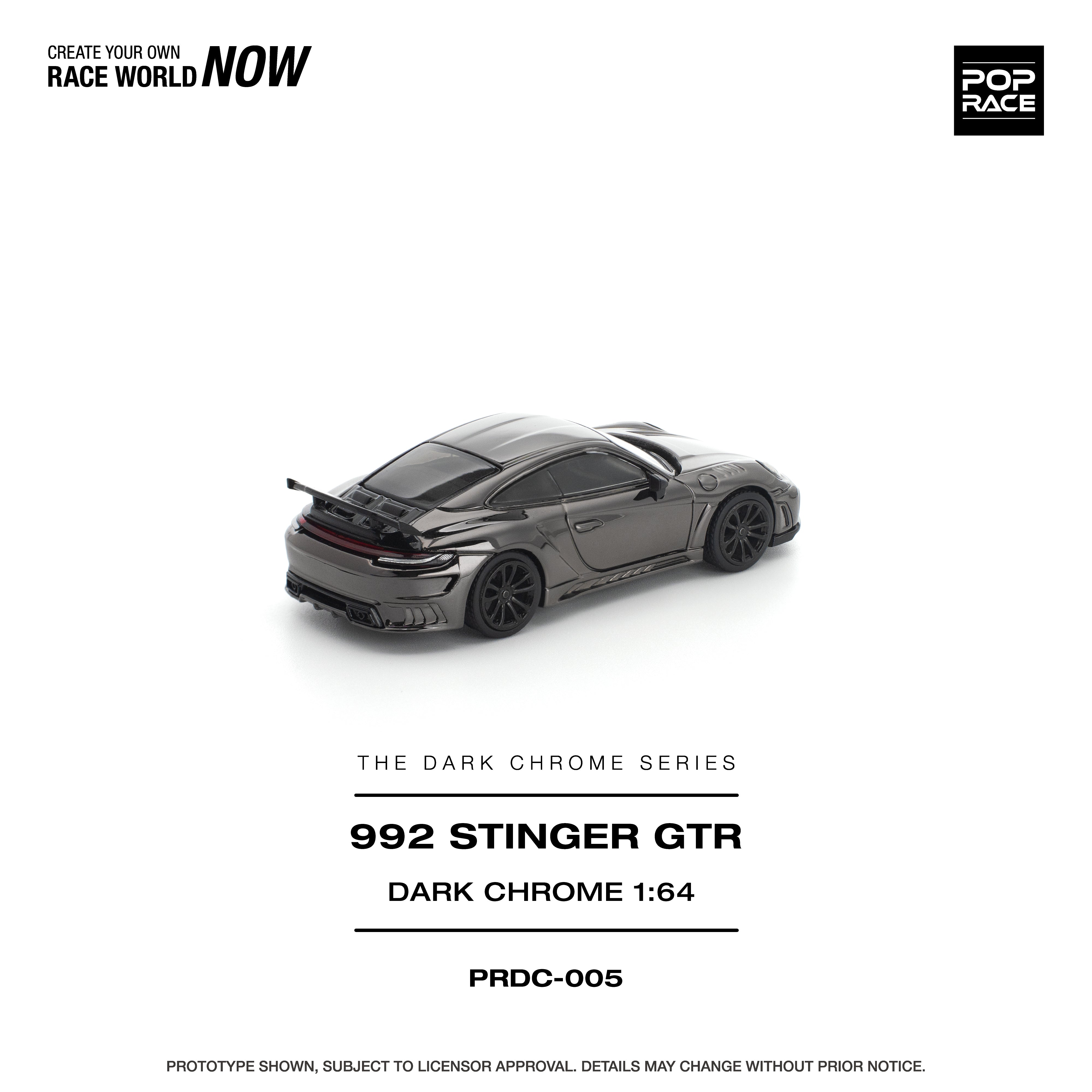POP RACE 1/64 - STINGER GTR DARK CHROME