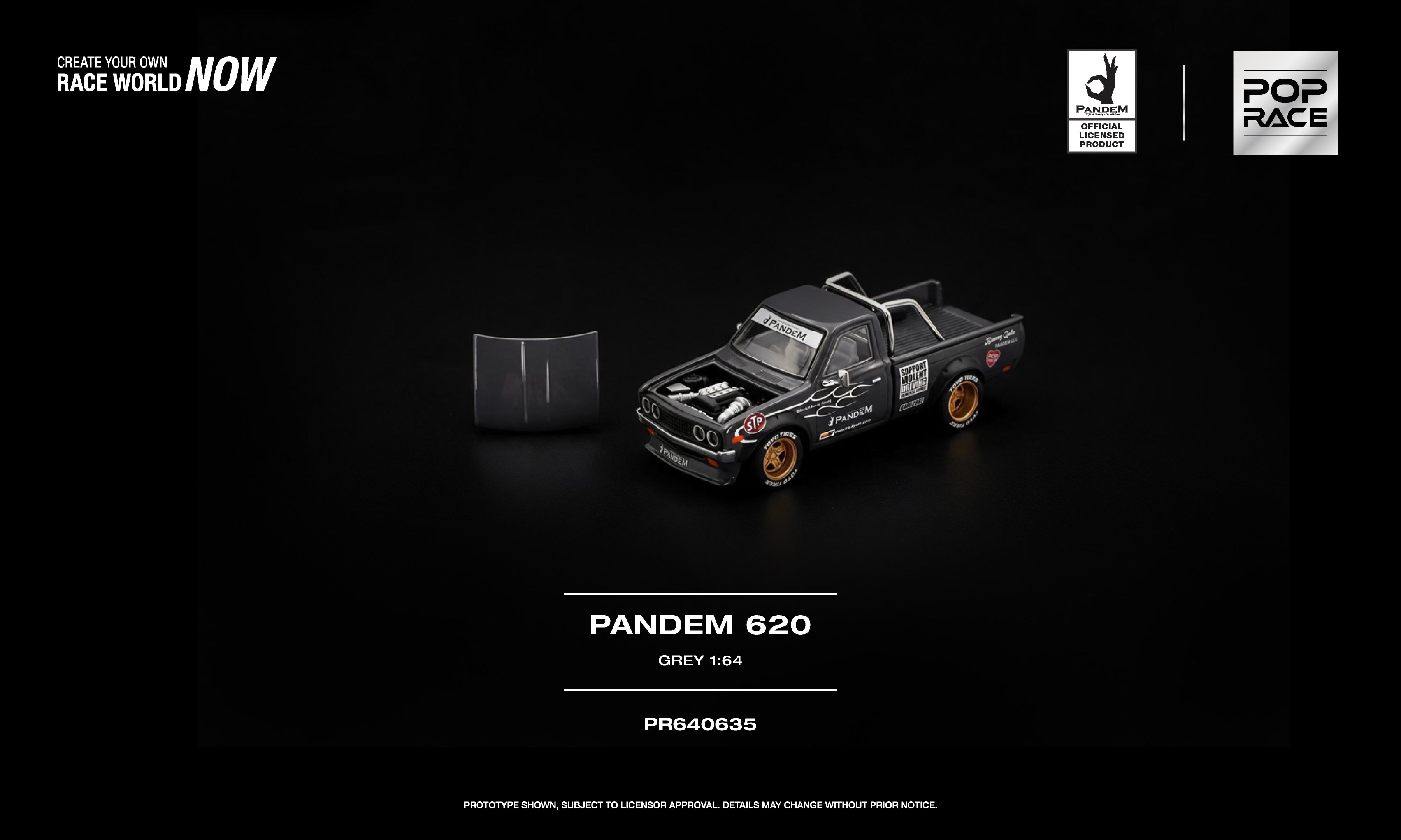 POP RACE 1/64 - PANDEM 620 GREY