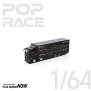 POP RACE 1/64 LBWK TRUCK - BLACK NEW TOOLING