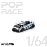 POP RACE 1/64 - LB-WORKS 35GT-R FINAL EDITION SILVER CHROME