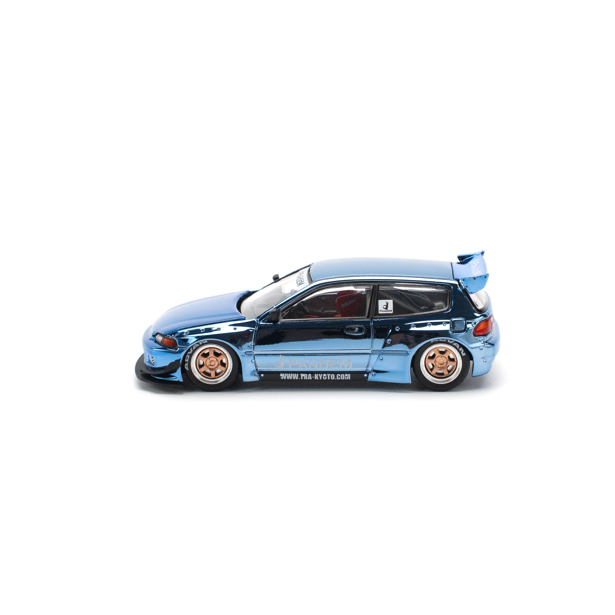 POP Race 1:64 PANDEM CIVIC EG6 - BLUE CHROME