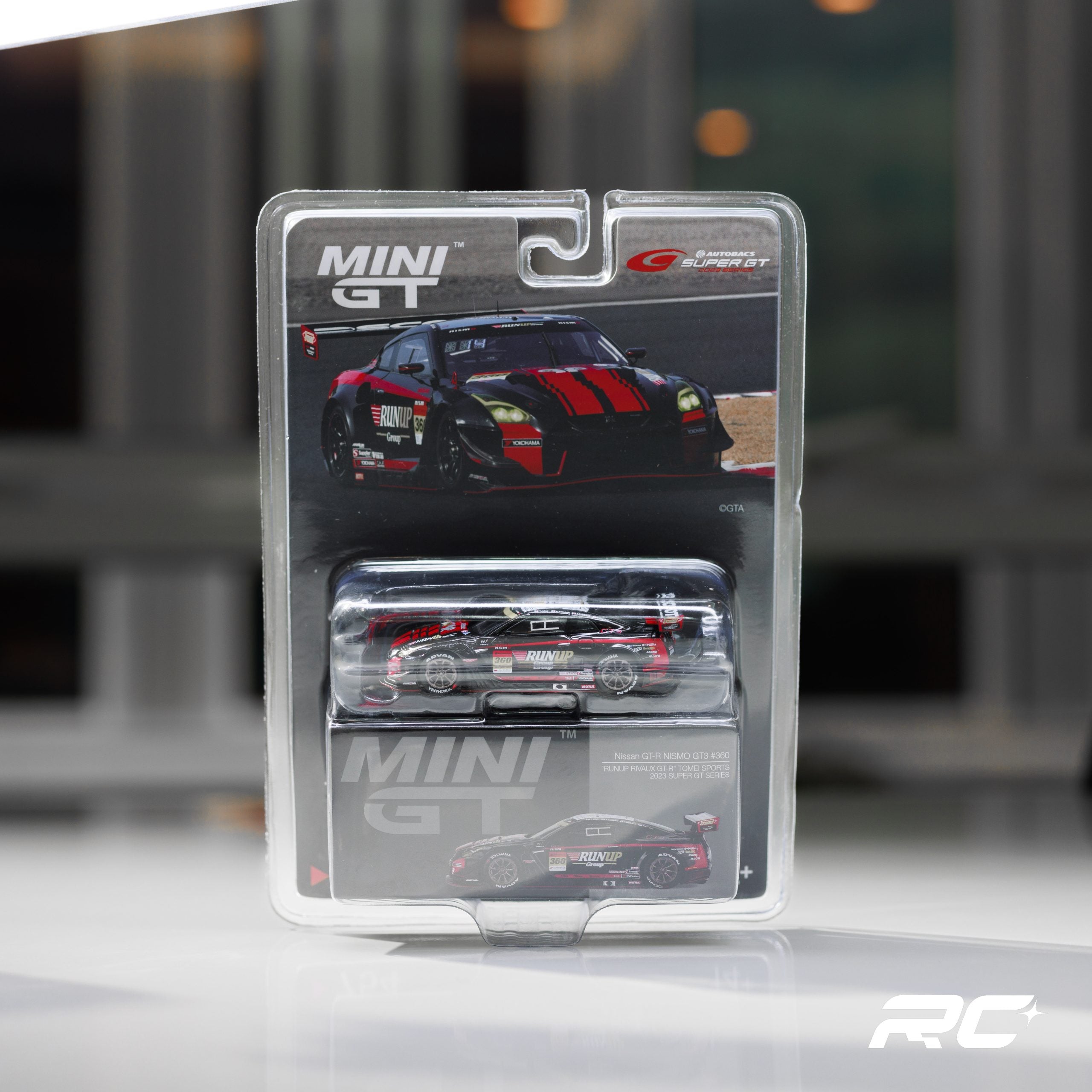 NISSAN GT-R NISMO GT3 — #360 “RUNUP RIVAUX GT-R” TOMEI SPORTS 2023 SUPER GT SERIES in Mini GT