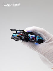 JXC 1/43 GT3 RS RC Blue Drift Car (Ready to Run, 4WD Gyro)