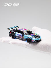 JXC 1/43 GT3 RS RC Blue Drift Car (Ready to Run, 4WD Gyro)