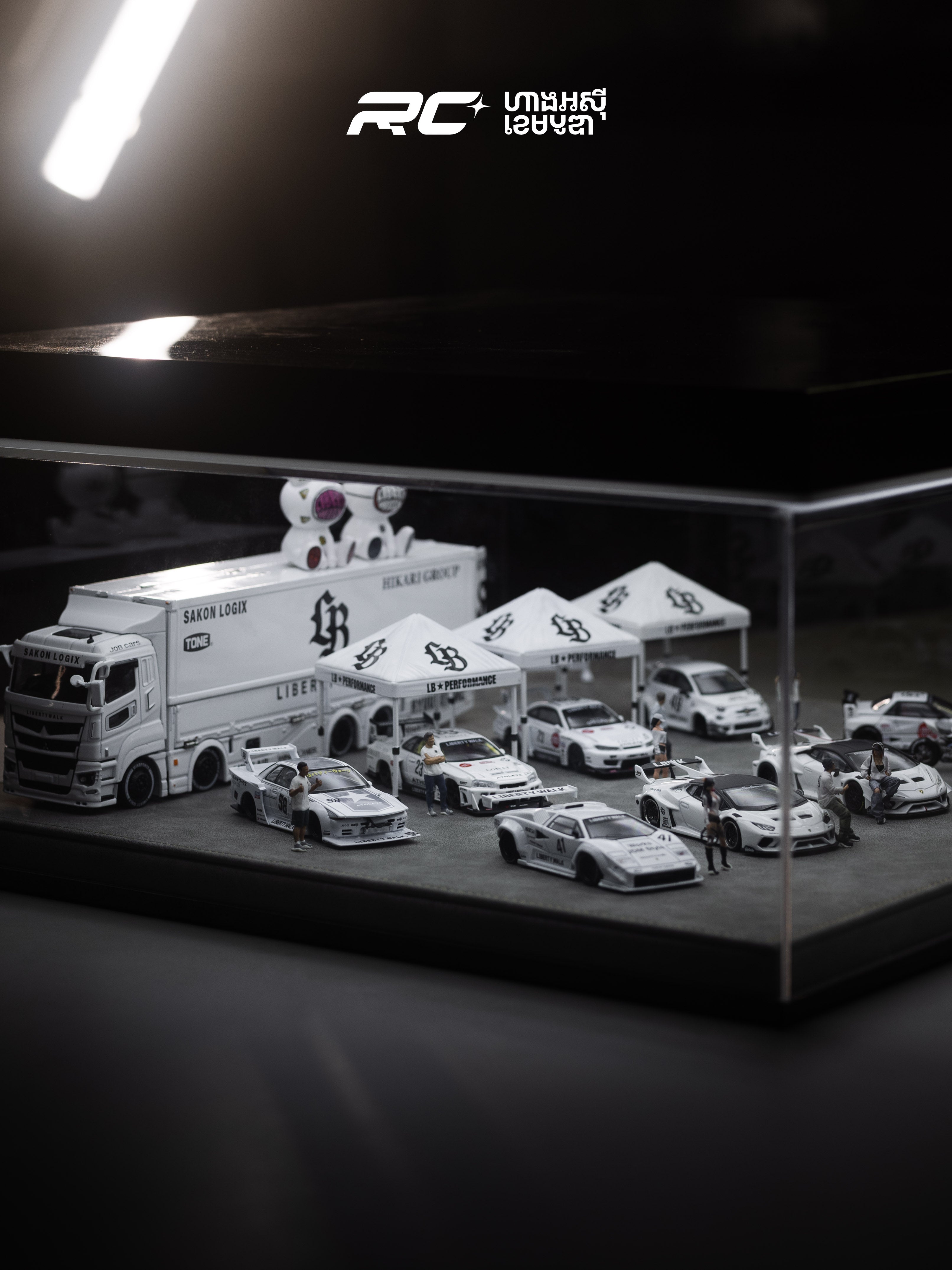 Full Set Liberty Walk 1/64 White livery setup