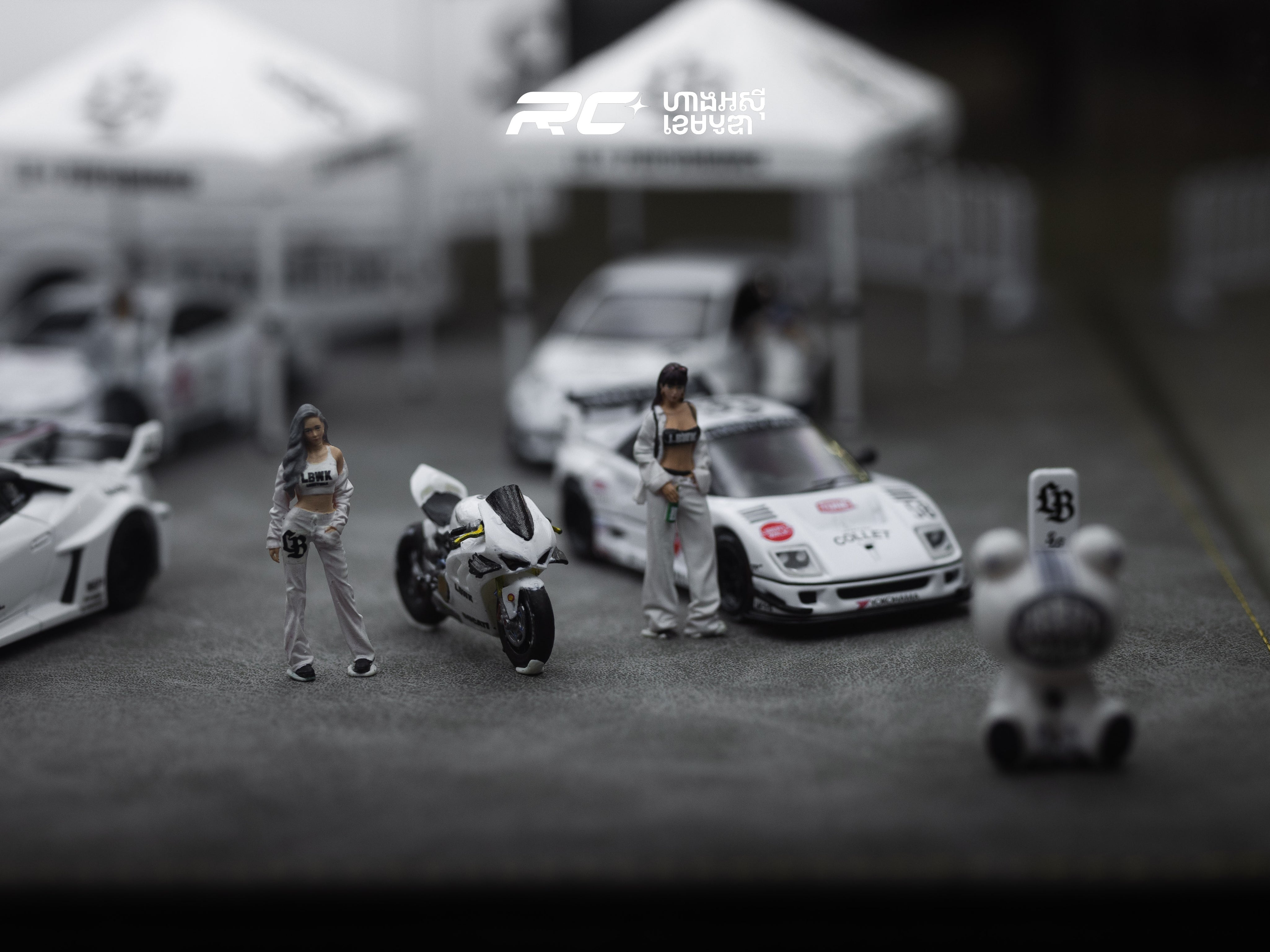 Full Set Liberty Walk 1/64 White livery setup