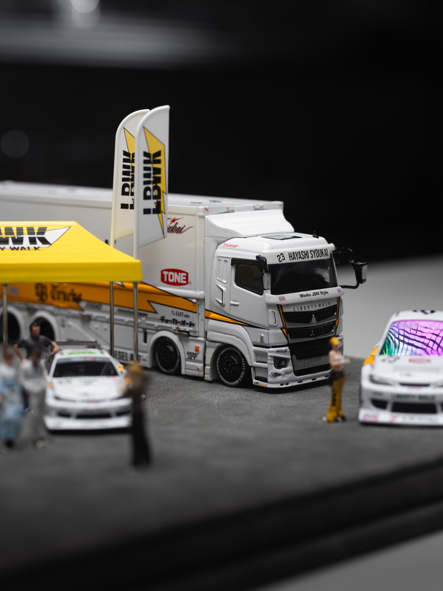 Full Set Liberty Walk 1/64 Yellow Lightning livery setup
