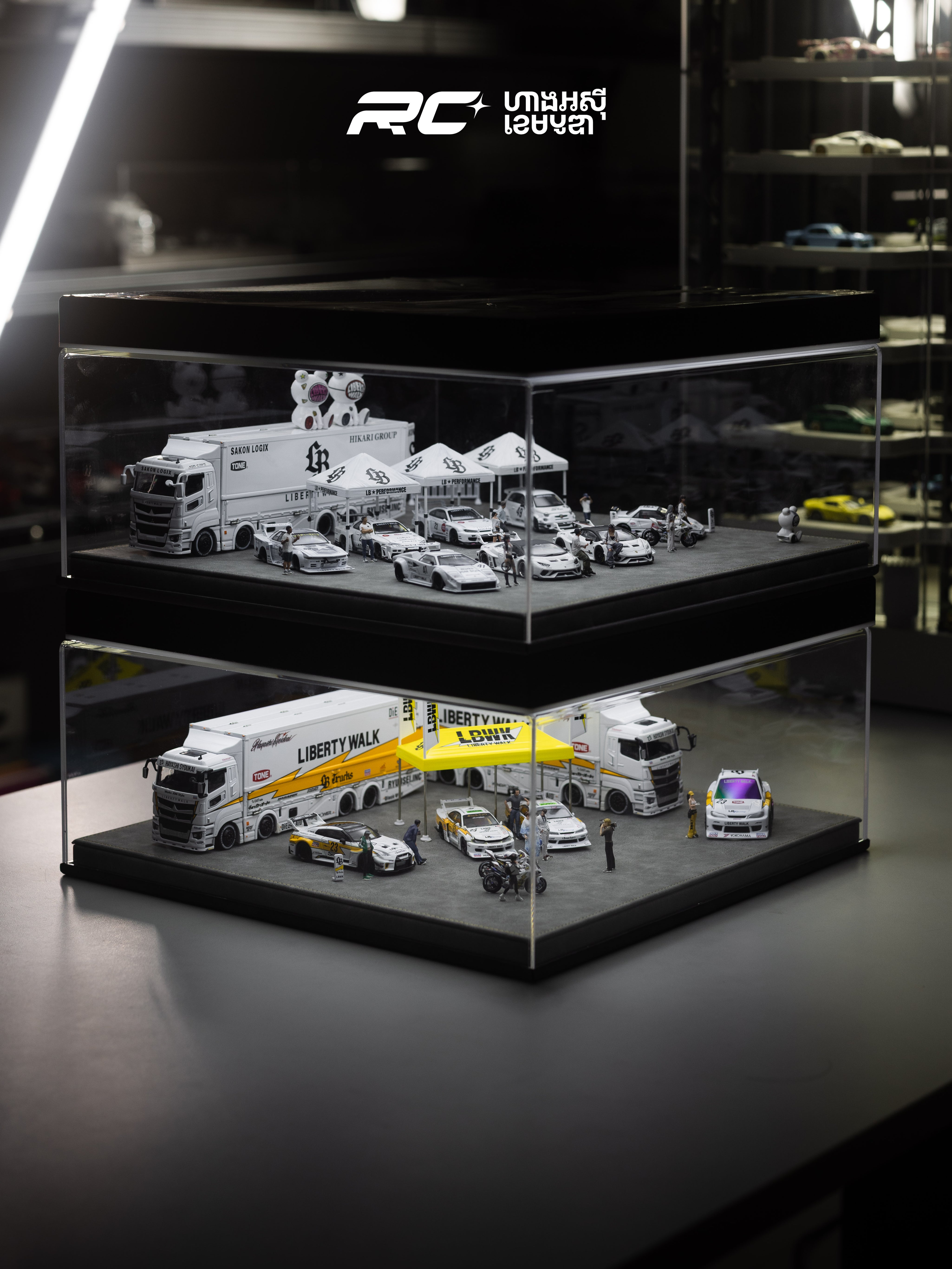 Full Set Liberty Walk 1/64 White livery setup