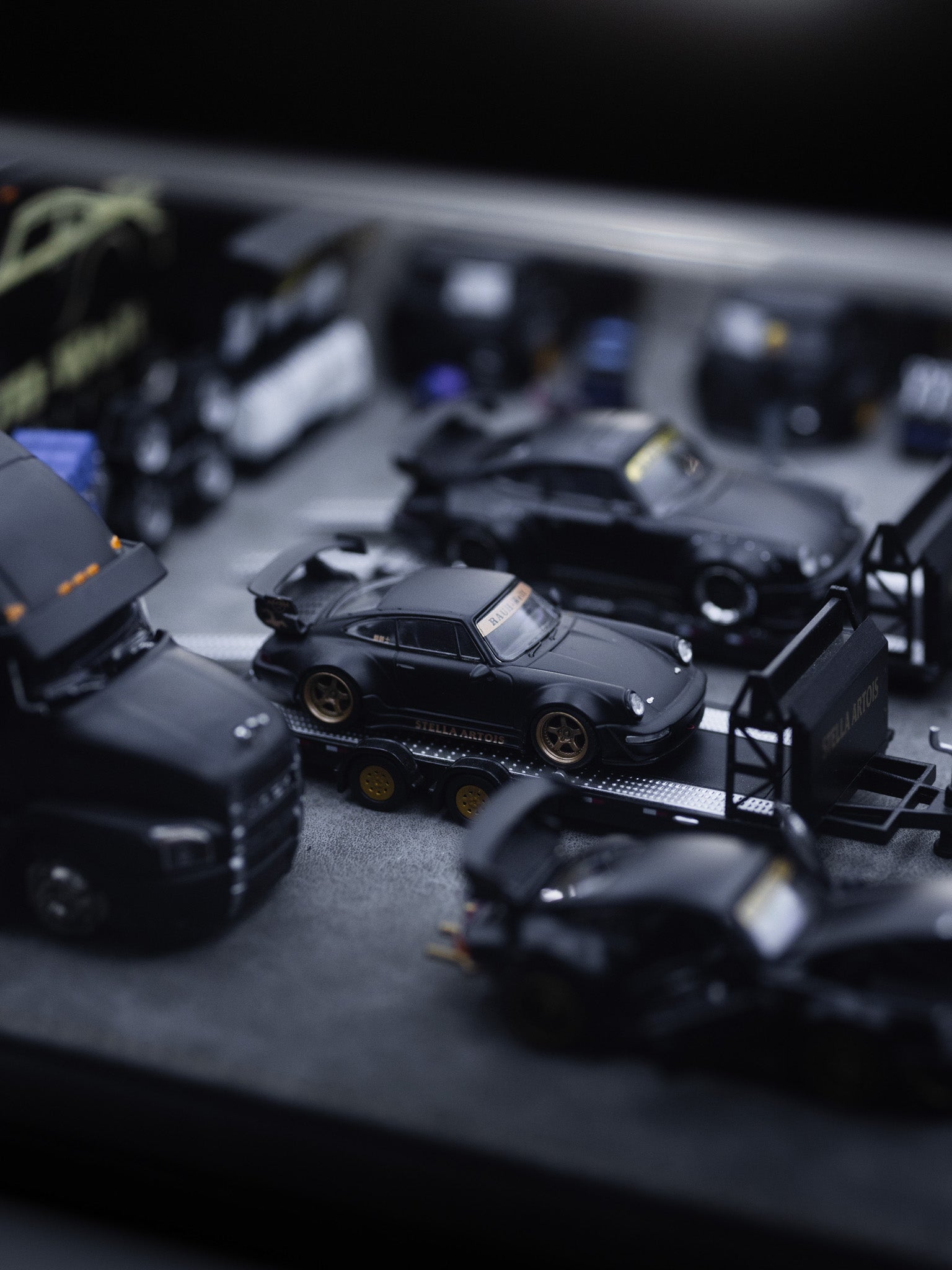 Nakai San 1/64 Porsche Matte Black Collection