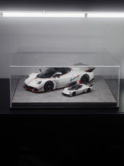 Set 1/18 and 1/64 LCD Pagani Huayra R Matte Pearl White