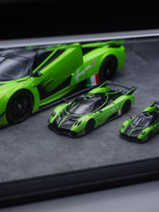 Set 1/18 ,1/43, 1/64 LCD PAGANI HUAYRA R GREEN
