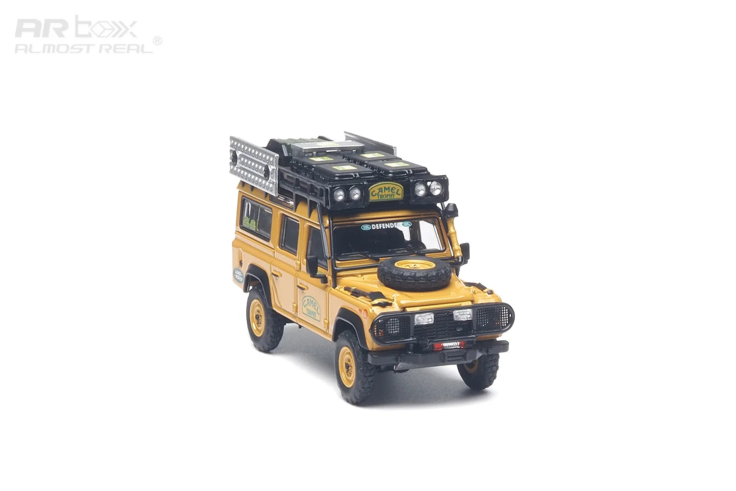  AR BOX 1:64 LAND ROVER DEFENDER 110 "CAMEL TROPHY" SUPPORT UNIT SABAH-MALAYSIA