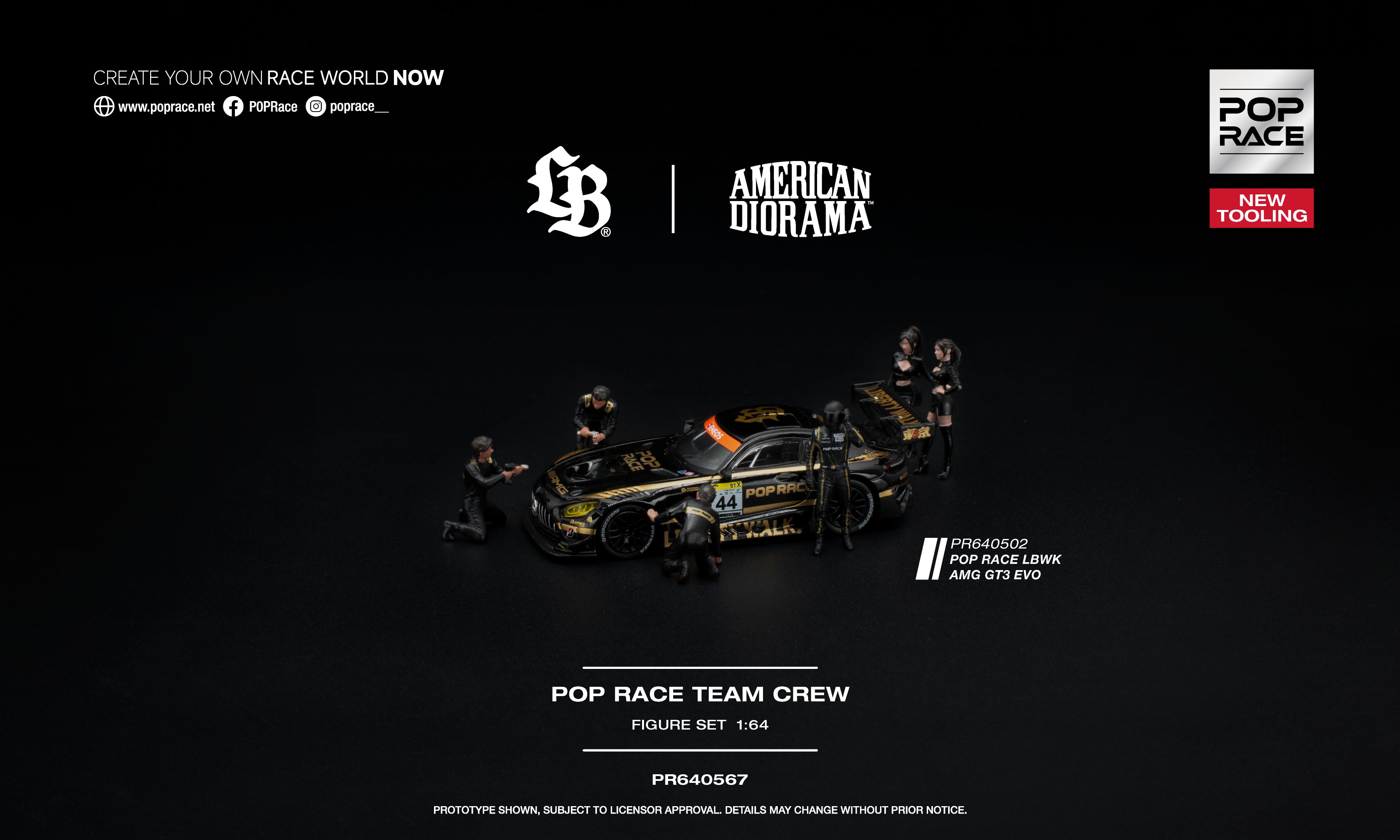 POP RACE 1/64 POP RACE TEAM CREW (6 Figures)