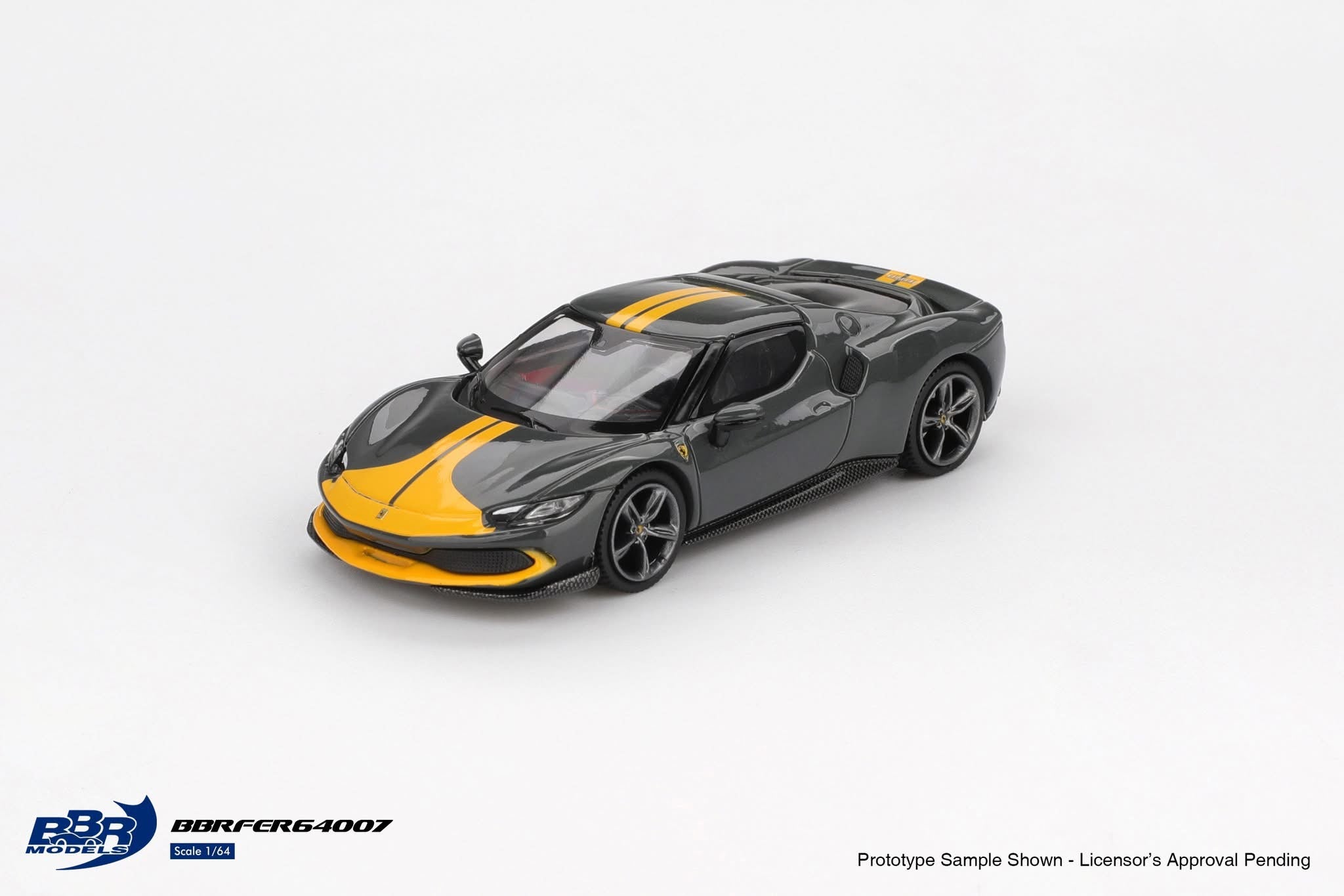 BBR 1/64 - Ferrari 296 GTB Assetto Fiorano Grigio Scuro