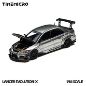 Time Micro 1:64 EVO 9 LANCER EVOLUTION Silver Open-Top Edition
