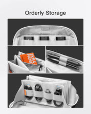 Inateck Accessories Bag - Multipurpose Electronics Organizer with 180° Open