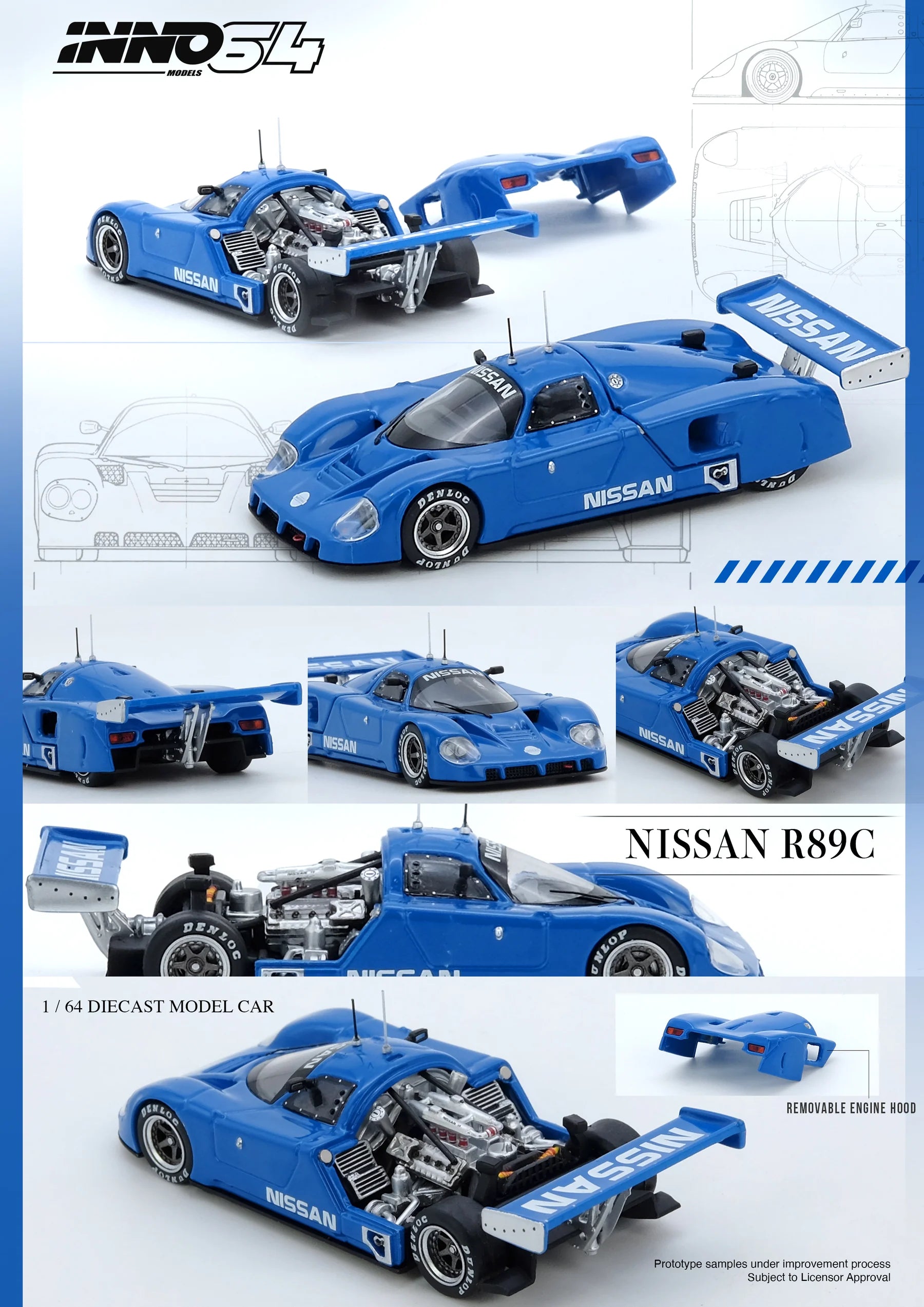 INNO64 1:64 日产 R89C 蓝色 IN64-R89C-BL