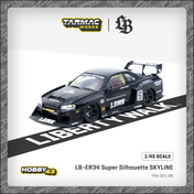 Tarmac Works 1:43 LB-ER34 Super Silhouette SKYLINE 黑色 (T43-021-BK)