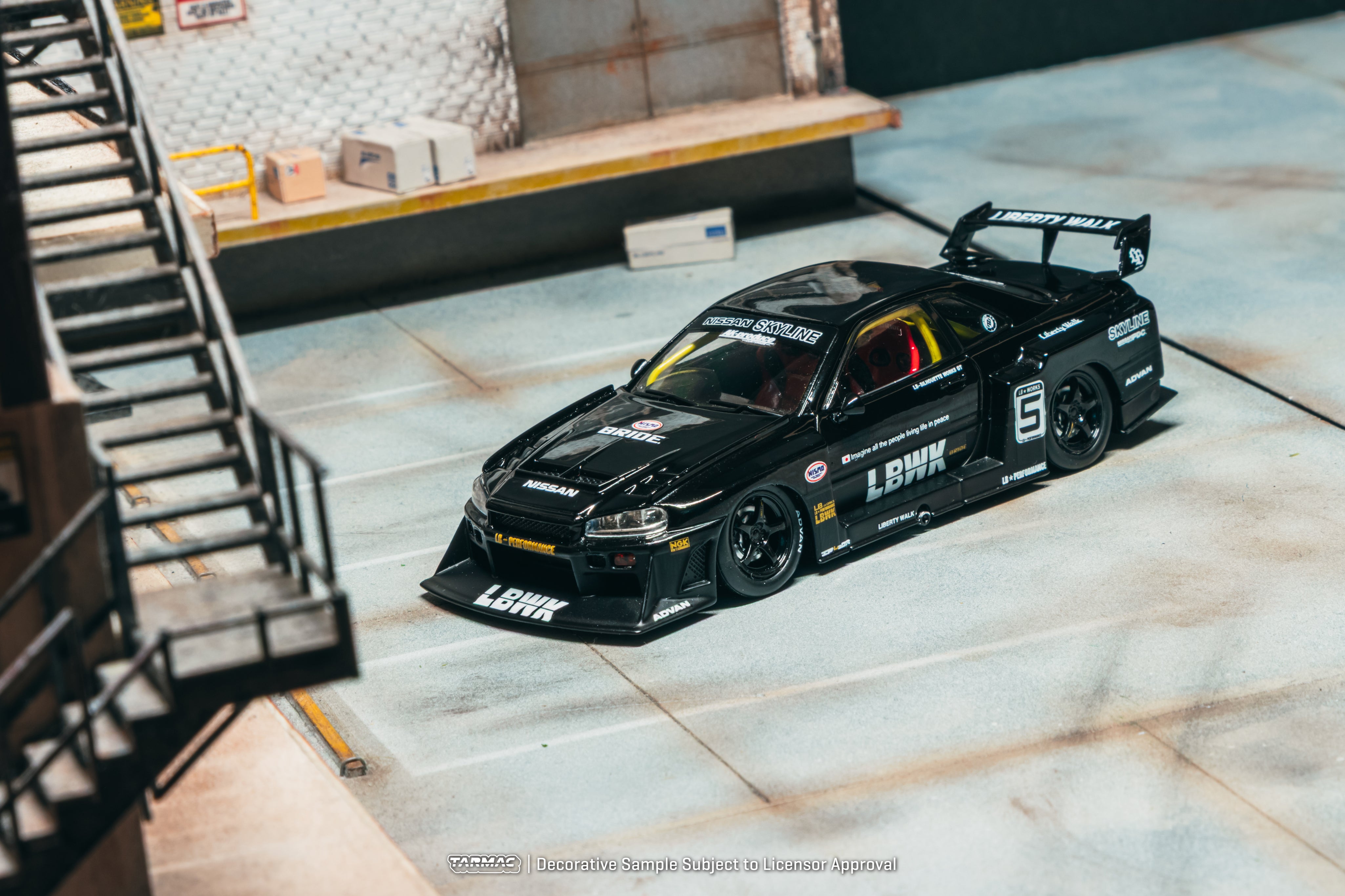 Tarmac Works 1:43 LB-ER34 Super Silhouette SKYLINE 黑色 (T43-021-BK)