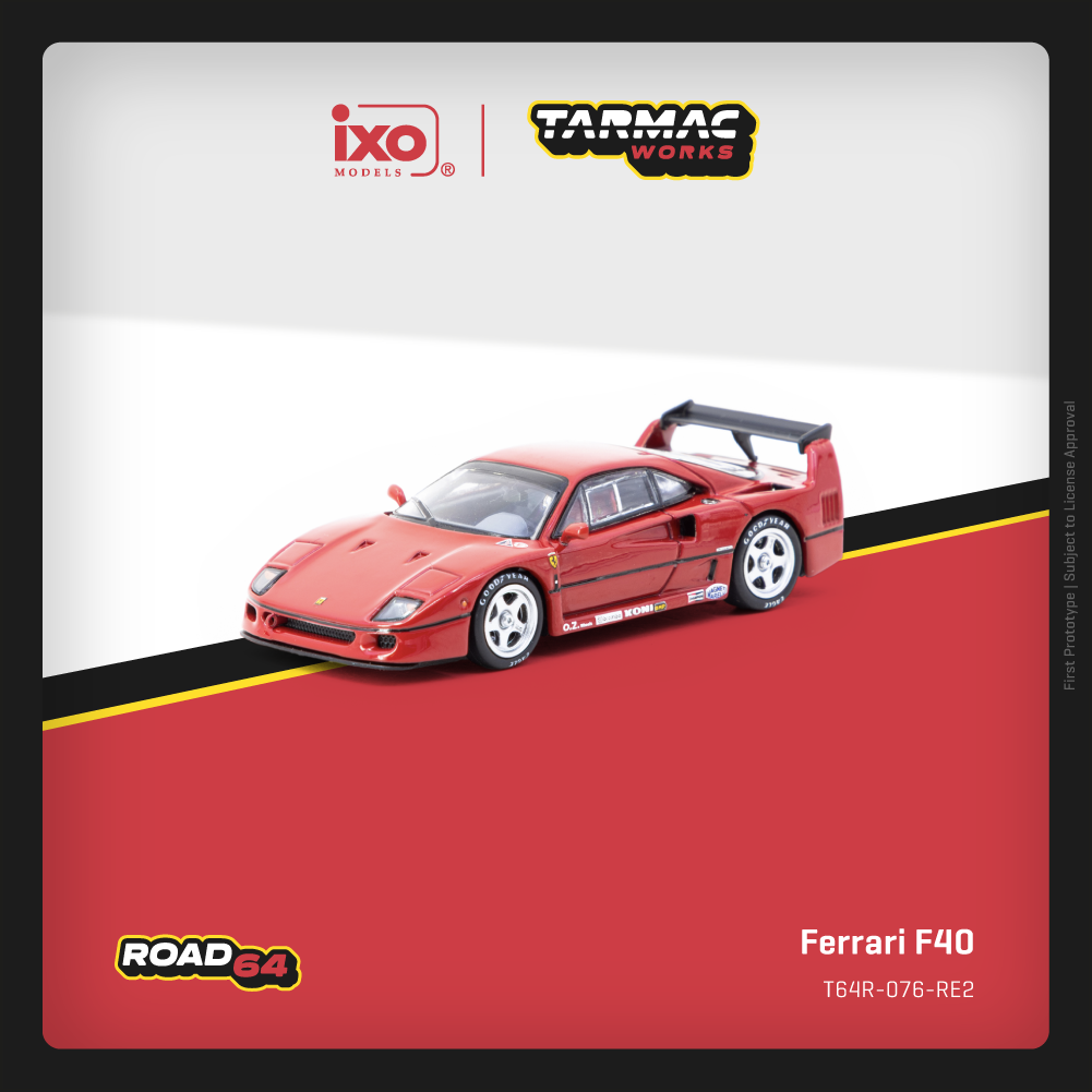 Tarmac Works 1:64 法拉利 F40 红色 (T64R-076-RE2)