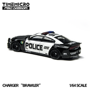 TimeMicro × PSC DESIGN - 1/64 Warhorse "Brawler" Charger LSPD Police Car Simulation Alloy Car Model