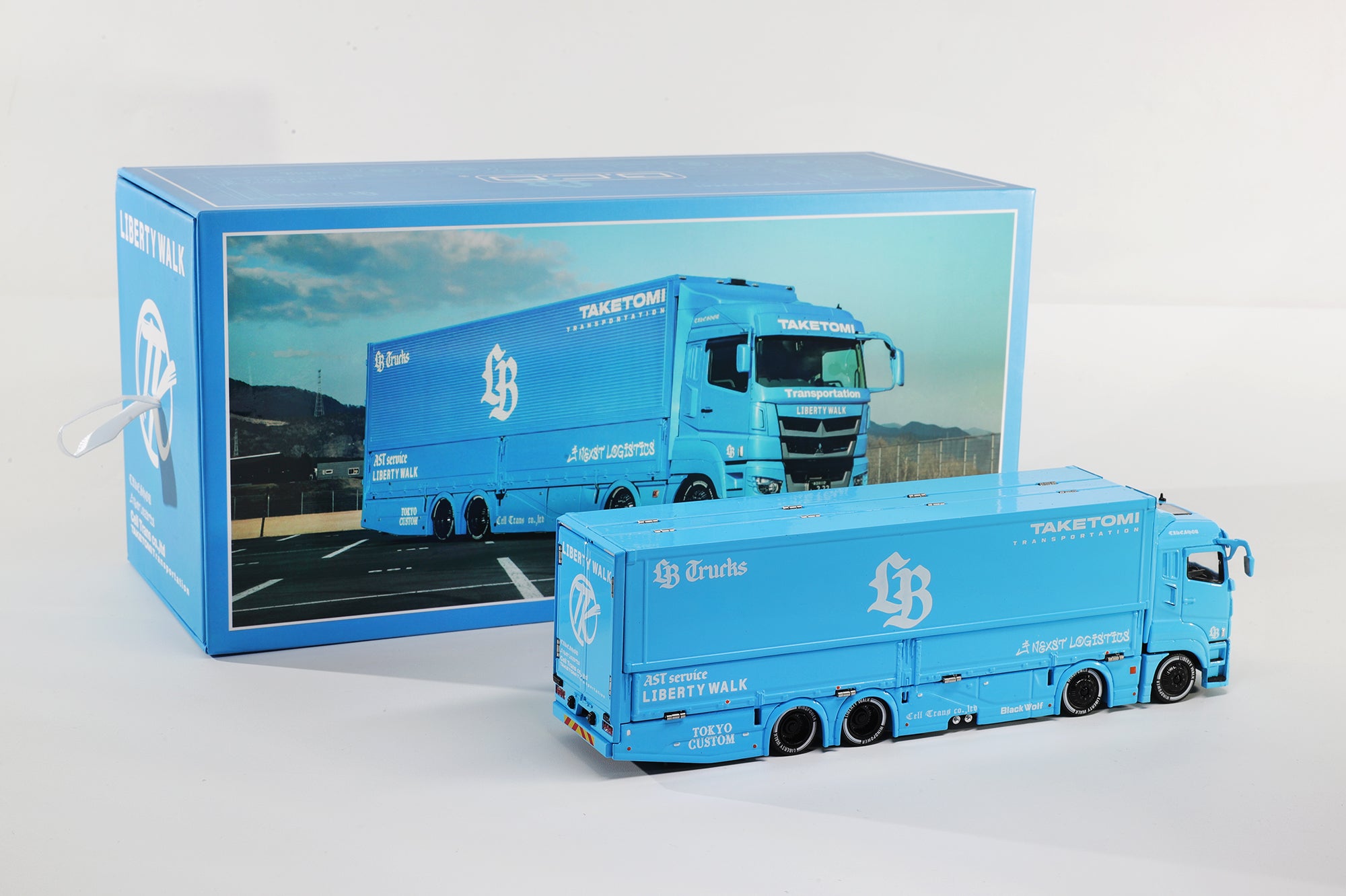 GCD 1:64 LB-TRUCKS Mitsubishi Fuso Super Great BBblue