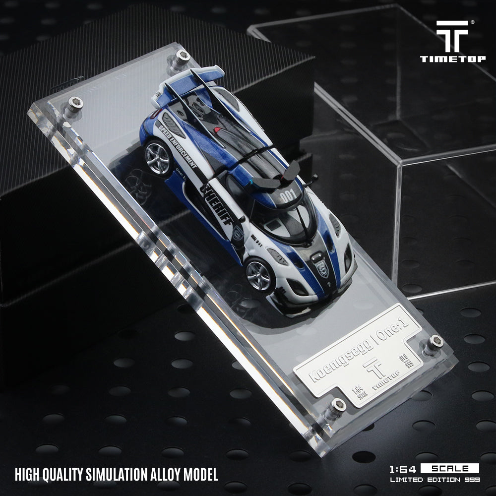 TimeTop 1:64 科尼赛克One-1警车仿真合金汽车模型