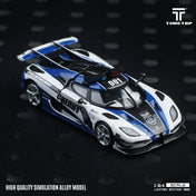 TimeTop 1:64 科尼赛克One-1警车仿真合金汽车模型
