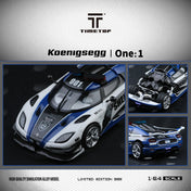 TimeTop 1:64 科尼赛克One-1警车仿真合金汽车模型