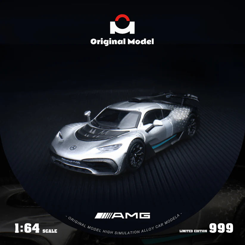 Original model: 1/64 AMG One-Starlight Silver Alloy Car Model