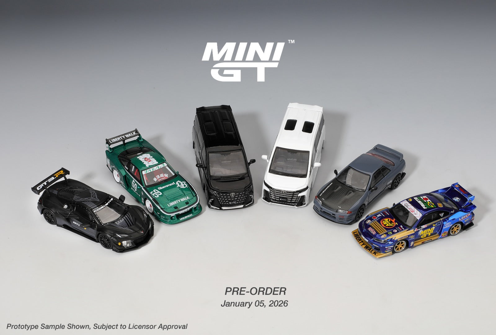 MINIGT - 1/64 Nissan Skyline GT-R Top Secret VR32 Stealth Grey