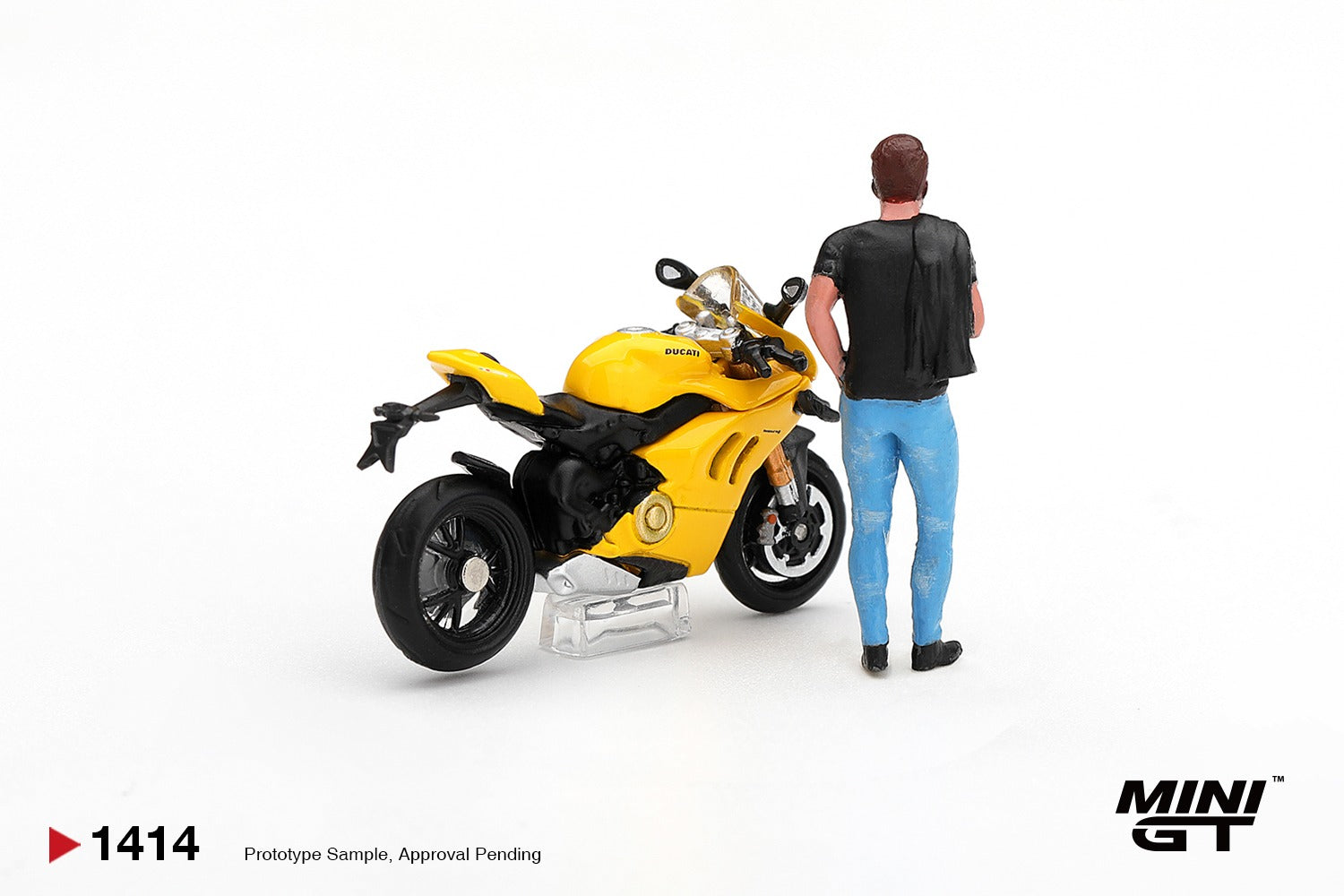MINIGT 1/64 Ducati Panigale V4 S Giallo w/ figure