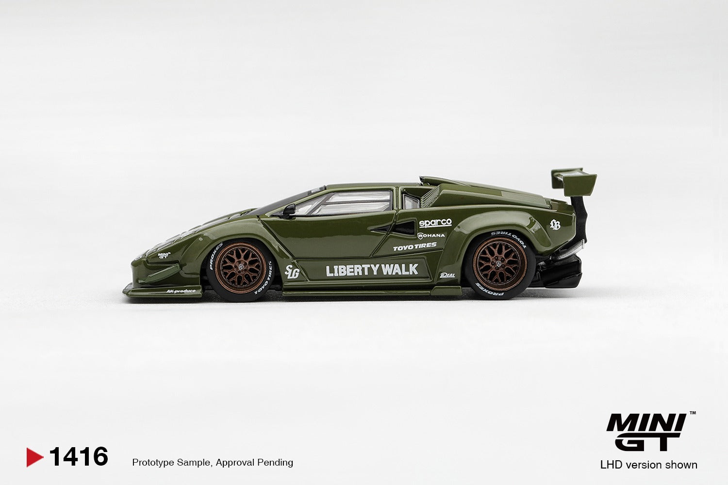 MINIGT 1/64 Lamborghini Countach LB-WORKS Army Green
