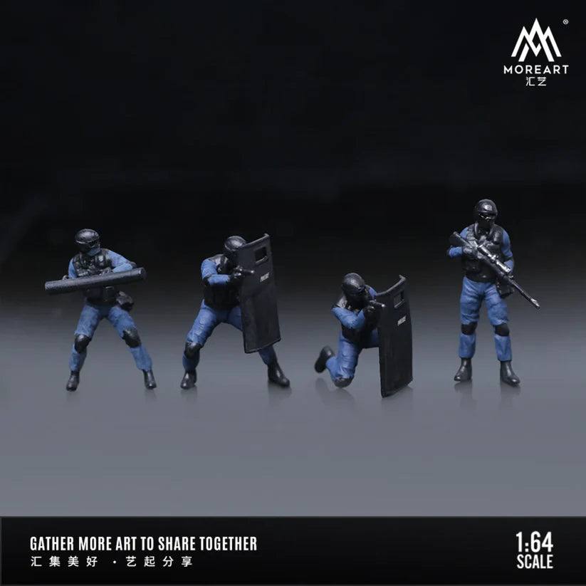 MOREART 1:64 ARMED POLICE DOLL D SET RESIN MODEL